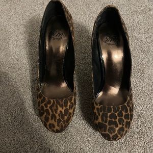 Leopard print high heels
